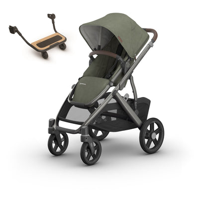 UPPAbaby VISTA V3 Stroller + PiggyBack Bundle in Evelyn