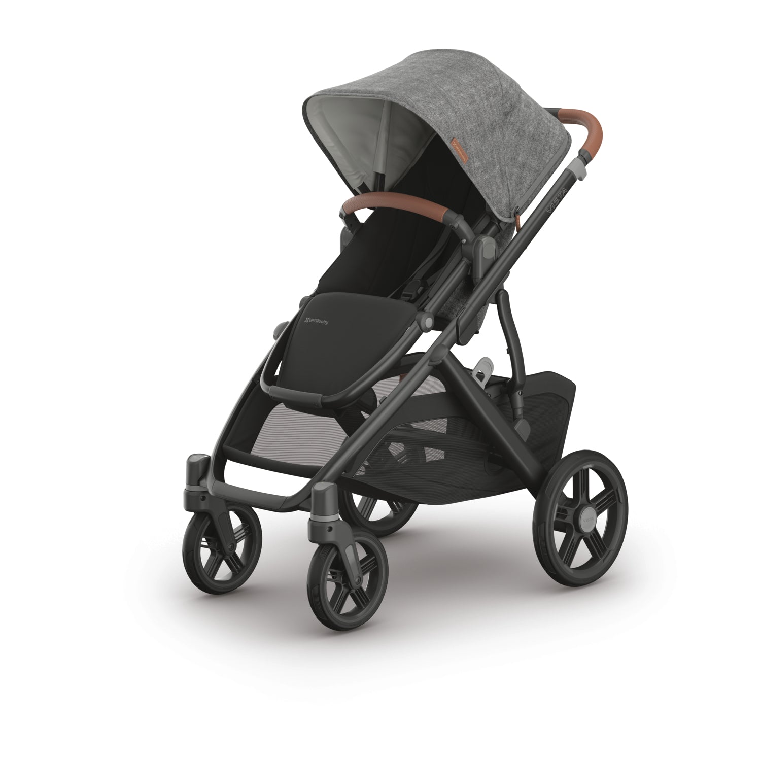 UPPAbaby VISTA V3 Stroller + Upper Adapters + RumbleSeat V3 in Greyson