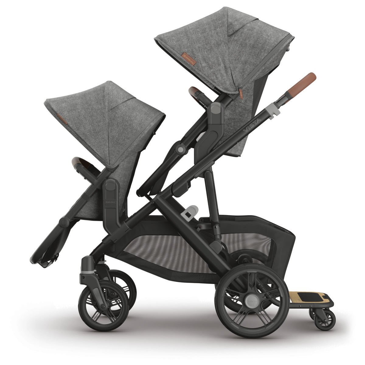 UPPAbaby VISTA V3 Stroller + Upper Adapters + RumbleSeat V3+ PiggyBack Bundle