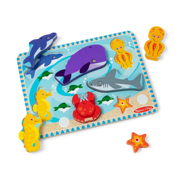 Melissa & Doug Sea Life Chunky Puzzle - Little Folks NYC