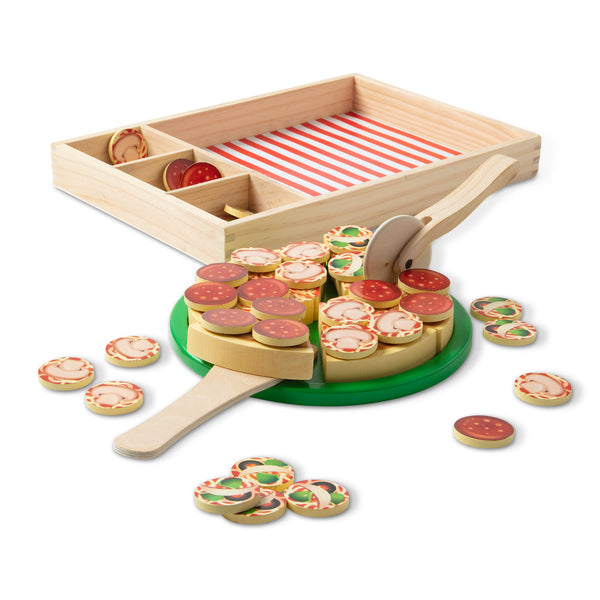 Melissa & Doug Wooden Pizza Party Play Set - Little Folks NYC
