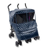 Manito Castle Alpha Stroller Weather Shield in Twin Navy