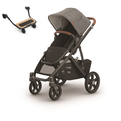 UPPAbaby VISTA V3 Stroller + PiggyBack Bundle in Greyson