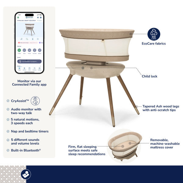 Maxi Cosi Kindred Collection Starling Smart Bassinet