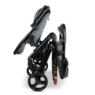 Venice Child Ventura Single to Double Sit-n-Stand Stroller & Toddler Seat- Package 3 folded