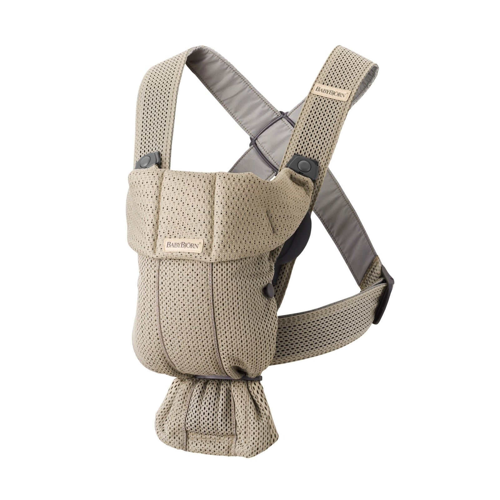 BABYBJÖRN Baby Carrier Mini in Grey Beige Mesh