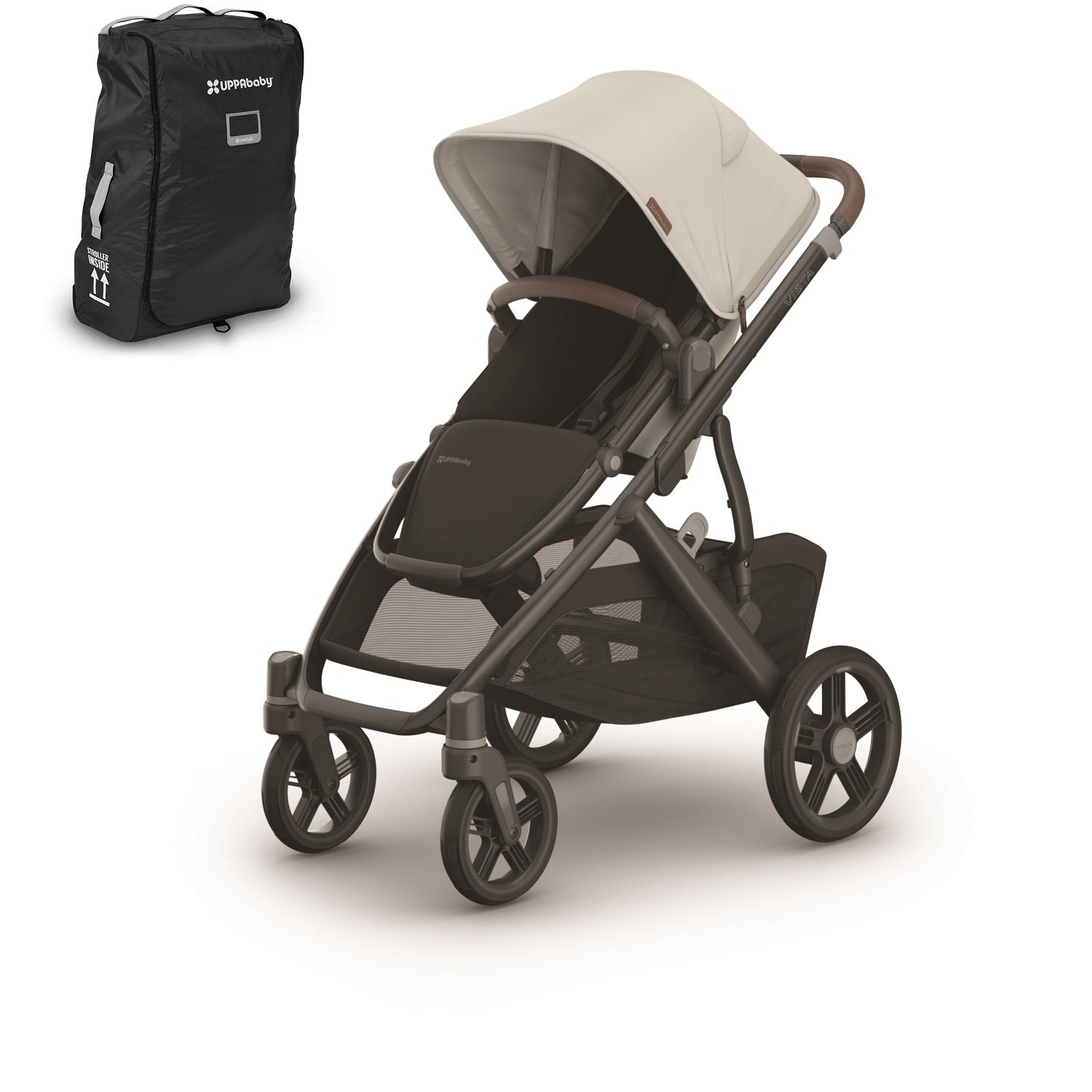 UPPAbaby VISTA V3 Stroller + Travel Bag Bundle in Savannah