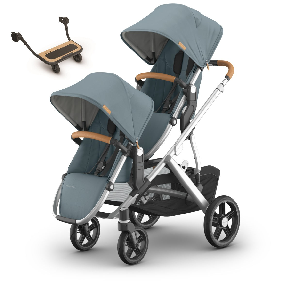 UPPAbaby VISTA V3 Stroller + Upper Adapters + RumbleSeat V3+ PiggyBack Bundle