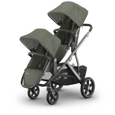 UPPAbaby VISTA V3 Stroller + Upper Adapters + RumbleSeat V3 Bundle in Evelyn