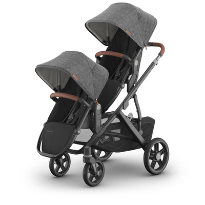 UPPAbaby VISTA V3 Stroller + Upper Adapters + RumbleSeat V3 in Greyson