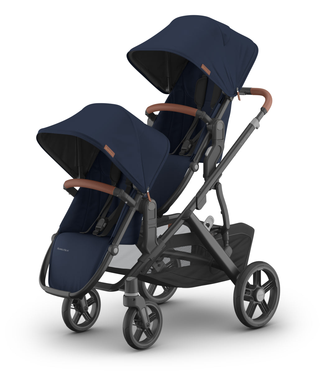 UPPAbaby VISTA V3 Stroller + Upper Adapters + RumbleSeat V3 in Noa