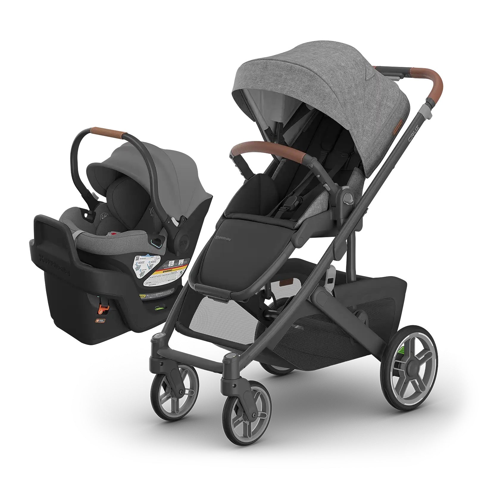 UPPAbaby CRUZ V3 + ARIA Travel System in Greyson