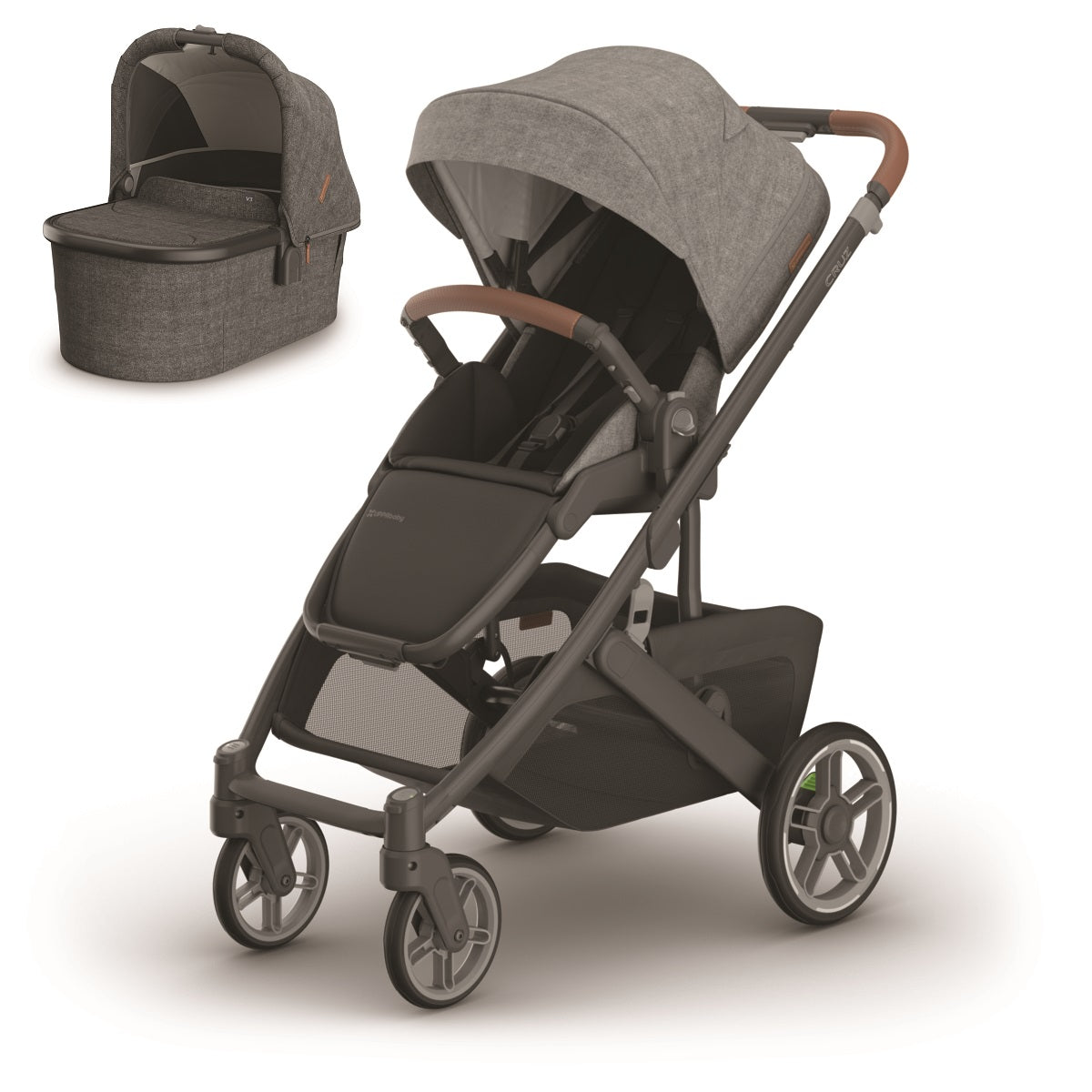 UPPAbaby CRUZ V3 + Bassinet V3 Bundle in Greyson