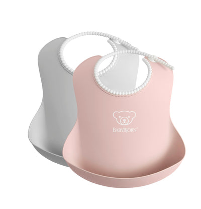 BABYBJÖRN Baby Bib 2-Pack in Grey and Pink