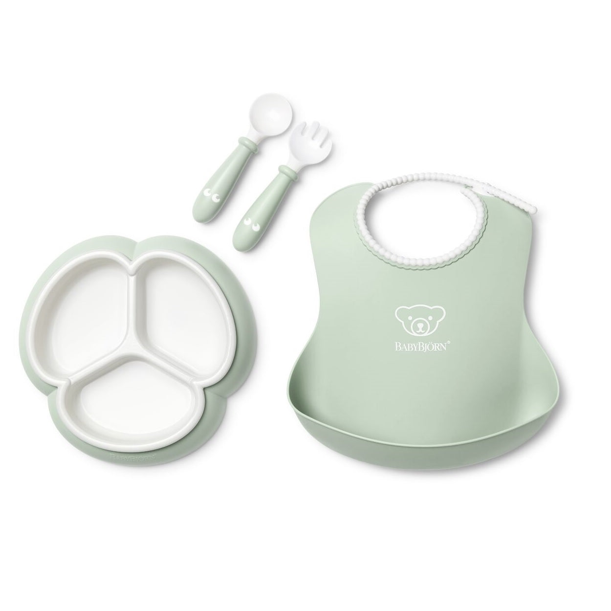 BABYBJÖRN Mealtime Set, 4 pcs in green