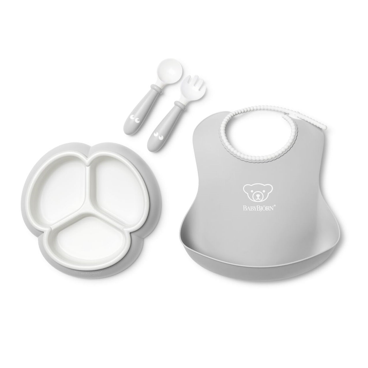 BABYBJÖRN Mealtime Set, 4 pcs in Gray