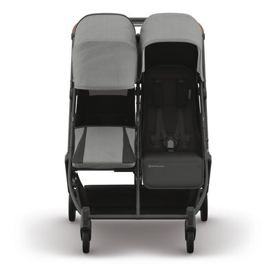 UPPAbaby MINU Duo Stroller in Greyson with foot barrier