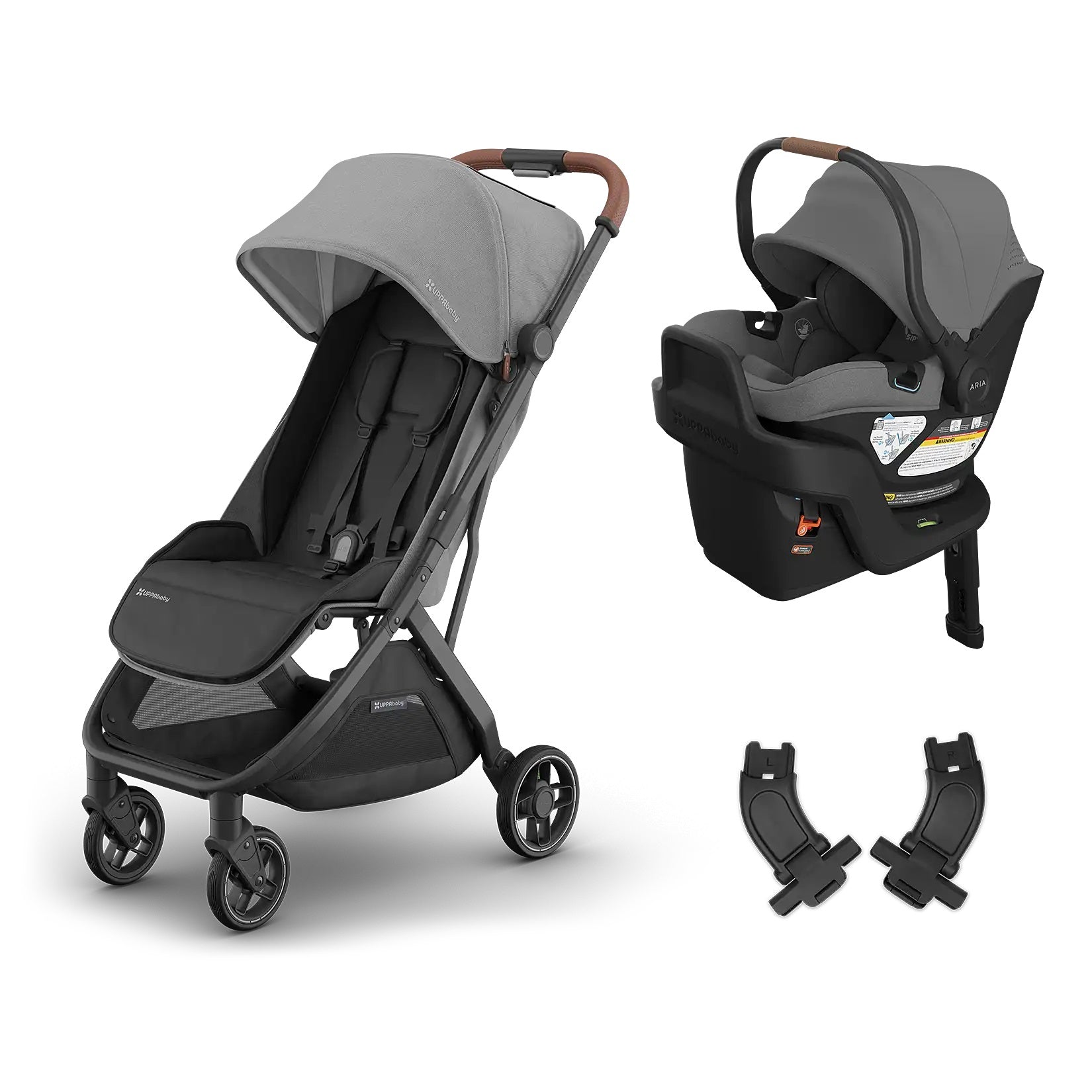 UPPAbaby MINU V3 + ARIA V2 Travel System in Greyson