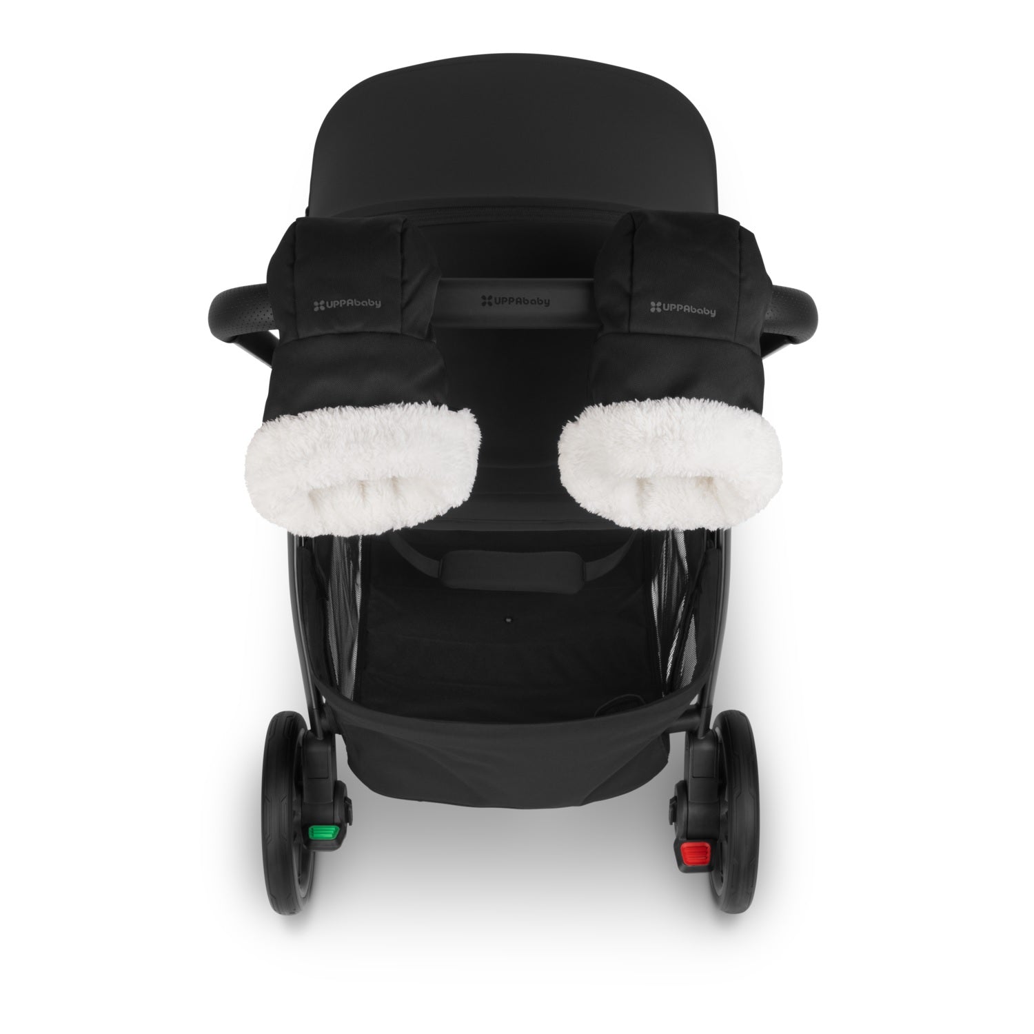UPPAbaby CozyHandmuff in James on Kona stroller
