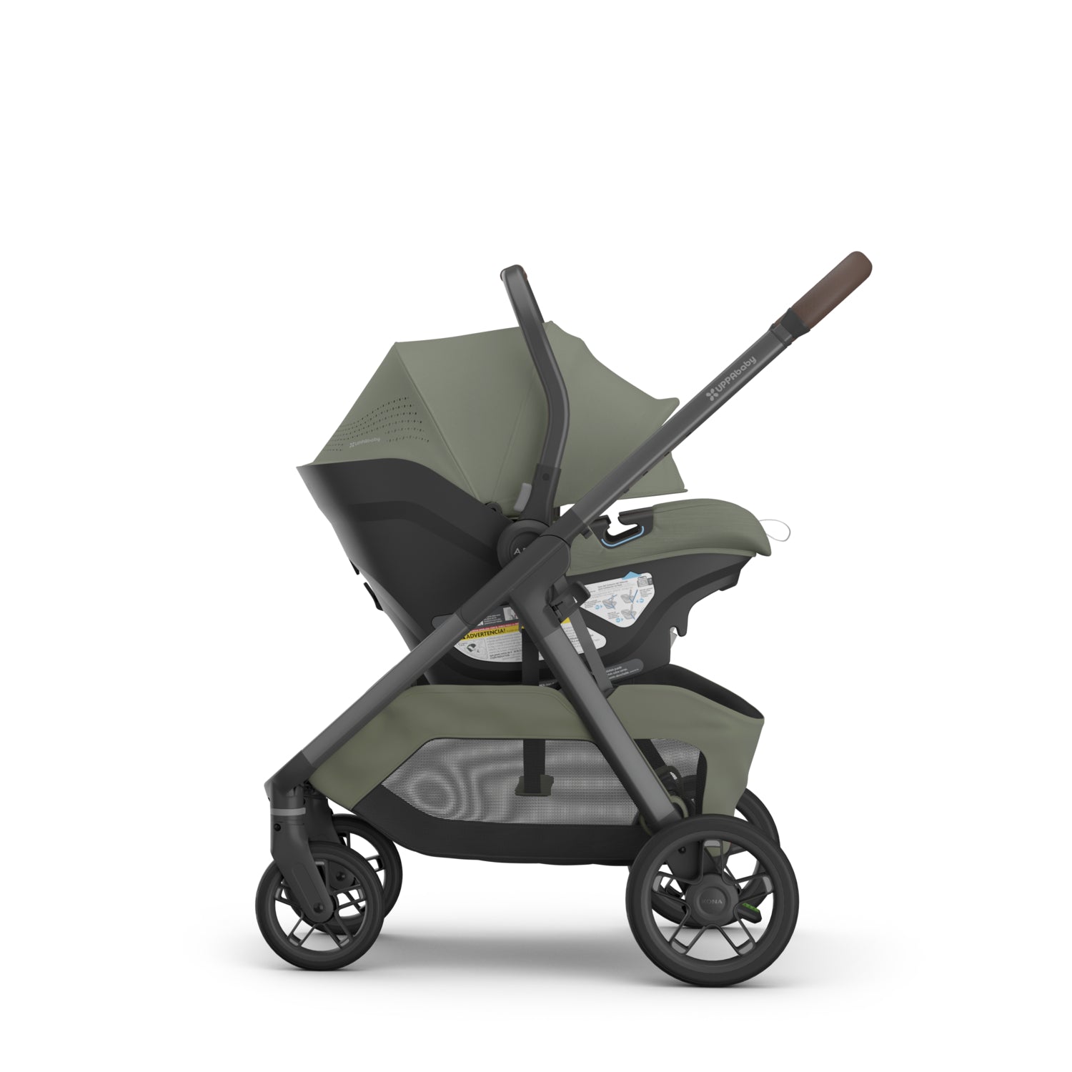 UPPAbaby KONA + ARIA V2 Travel System in Evelyn