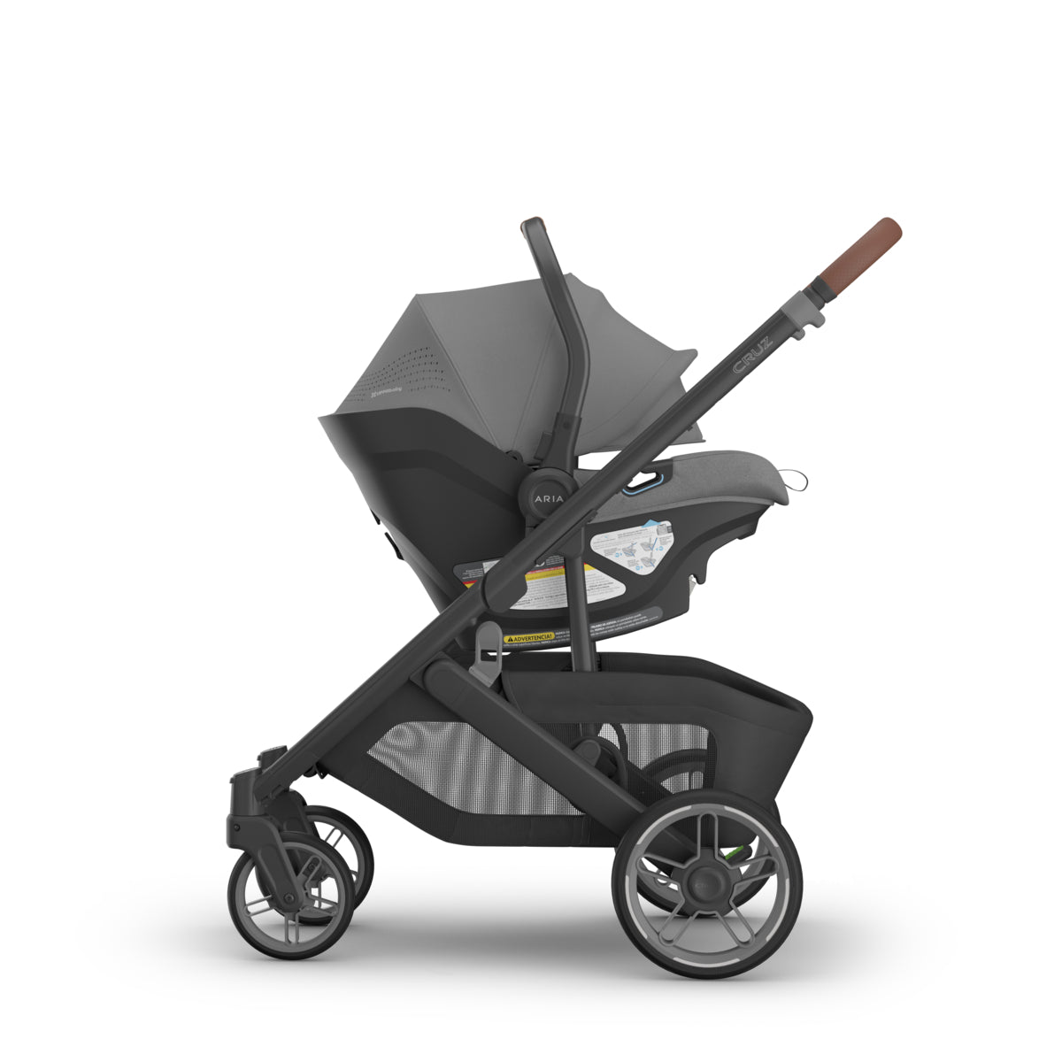 UPPAbaby CRUZ V3 + ARIA V2 Travel System in Greyson