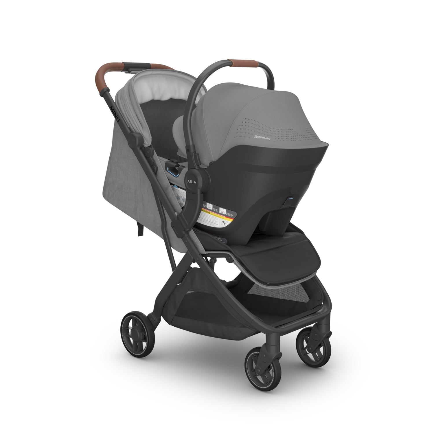 UPPAbaby MINU V3 + ARIA V2 Travel System in Greyson