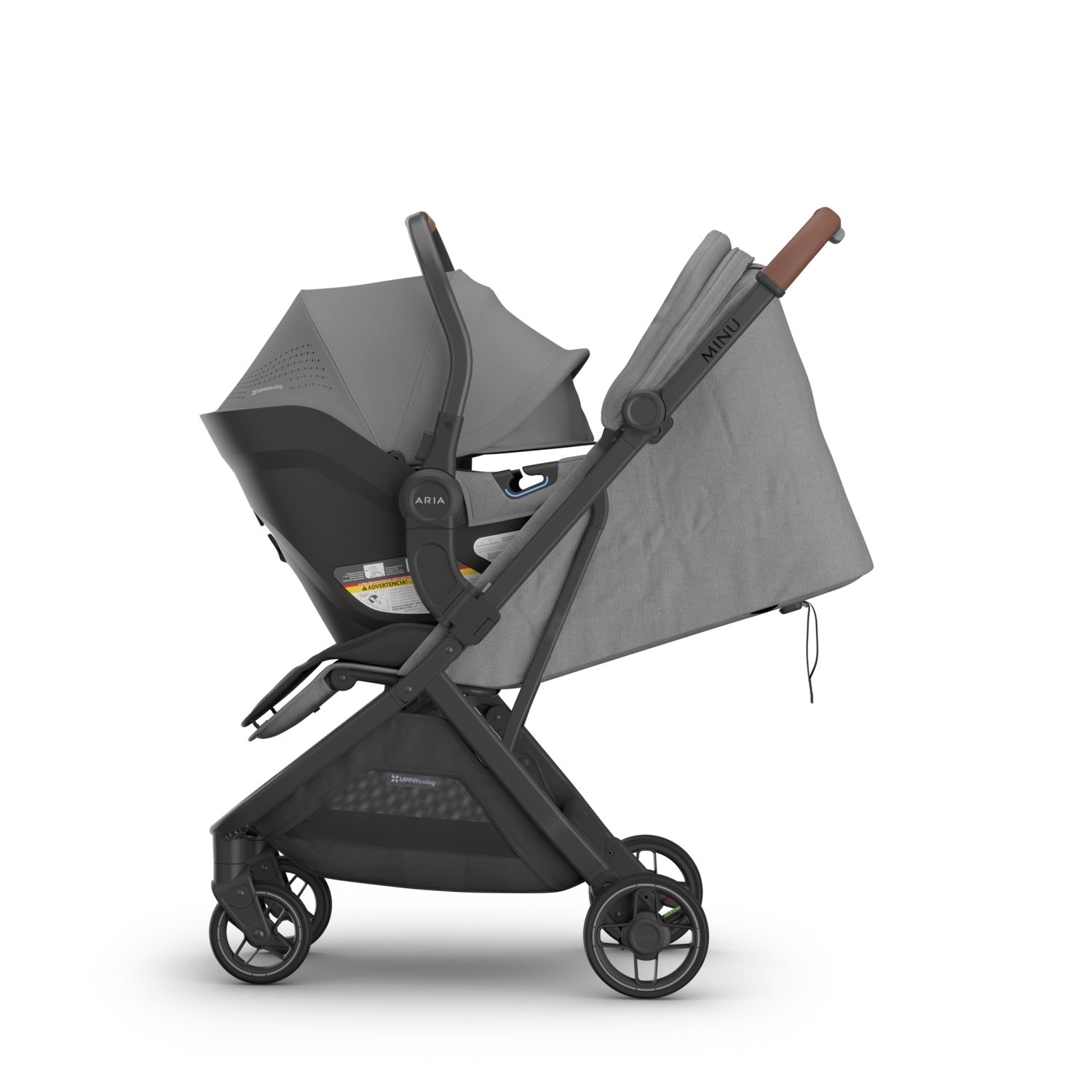 UPPAbaby MINU V3 + ARIA V2 Travel System in Greyson