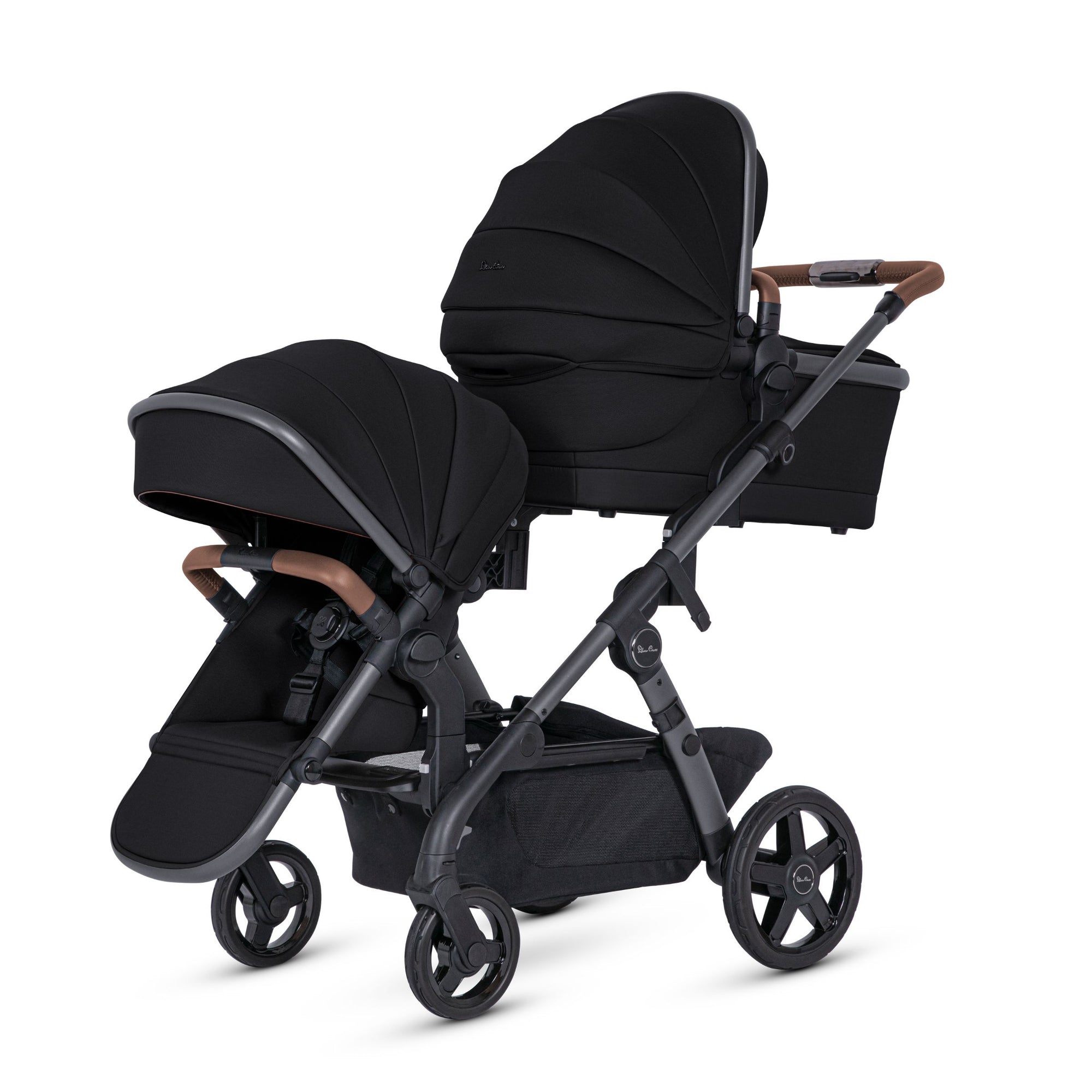 double stroller without car seat Silver Cross Wave 3 Single-to-Double Stroller