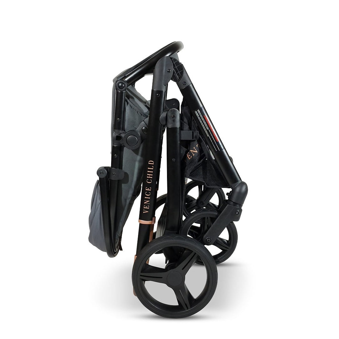 Venice Child Ventura Single to Double Sit-n-Stand Stroller & Bassinet- Package 2 folded