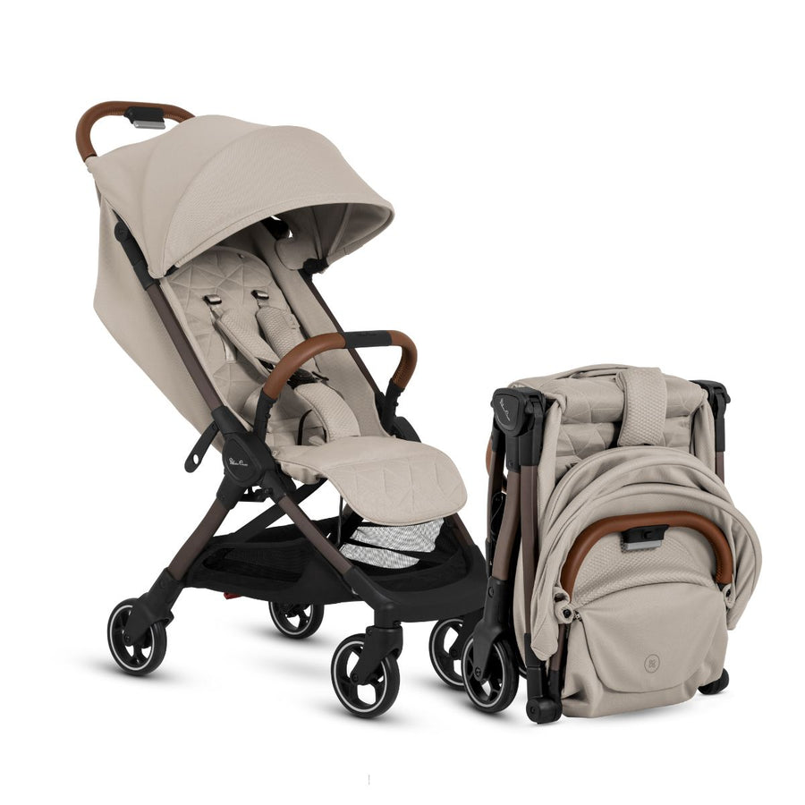 Silver Cross Clic Super Compact Stroller in Latte