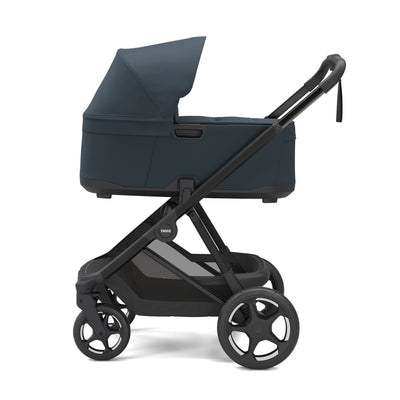 Thule Charm Stroller + Bassinet Bundle in Darkest Blue