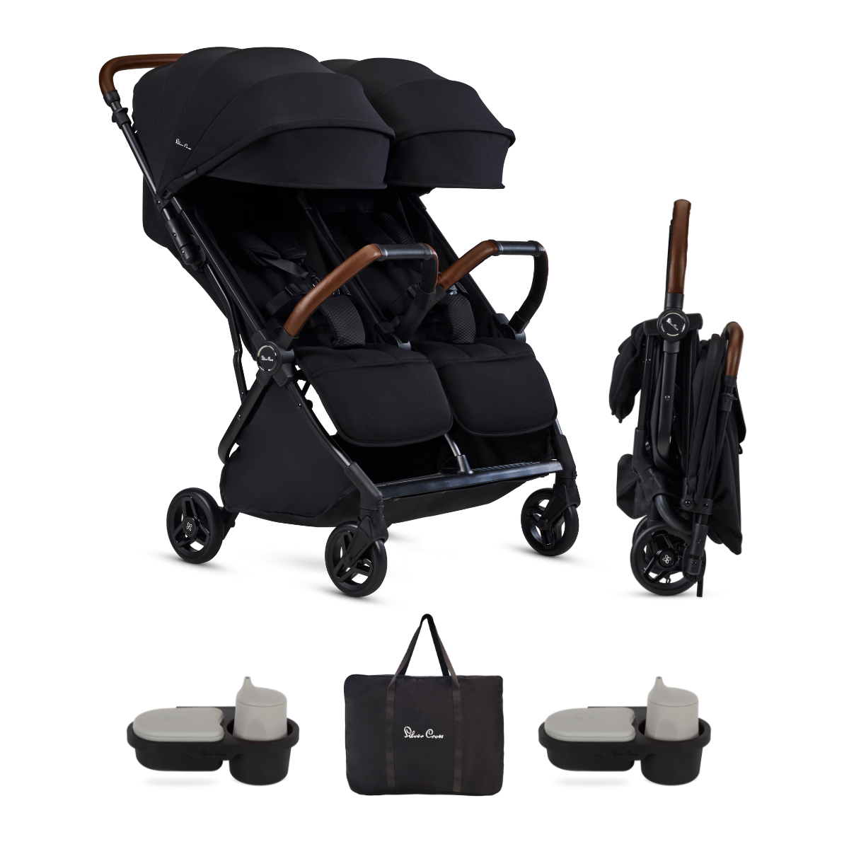 double stroller attachment Silver Cross Jet Double Stroller Accessory Bundle
