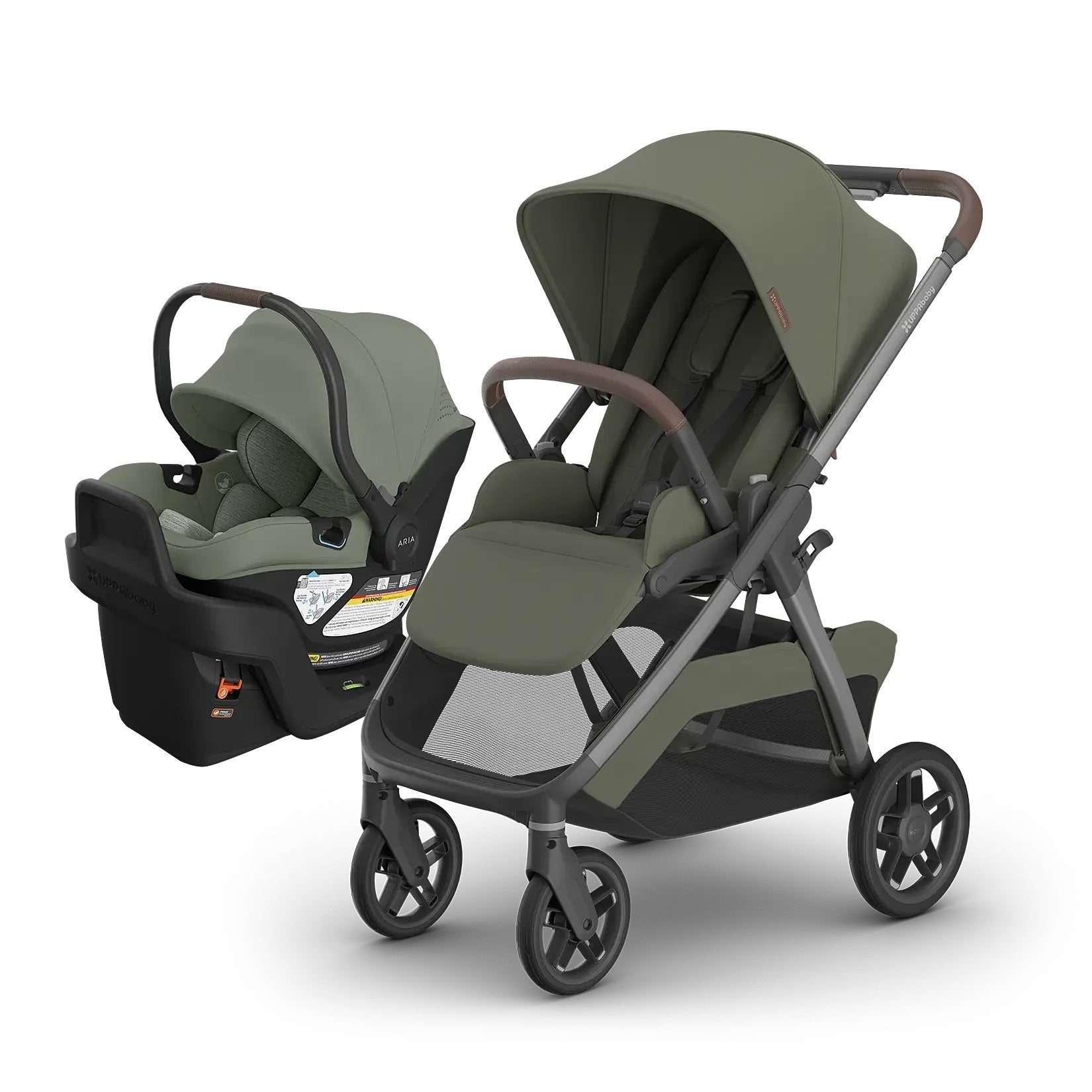 UPPAbaby KONA + ARIA V2 Travel System in Evelyn