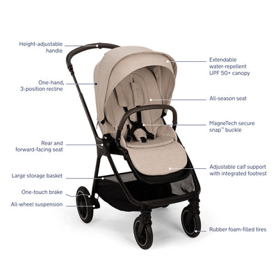 Nuna TRIV™ Next Stroller in Biscotti
