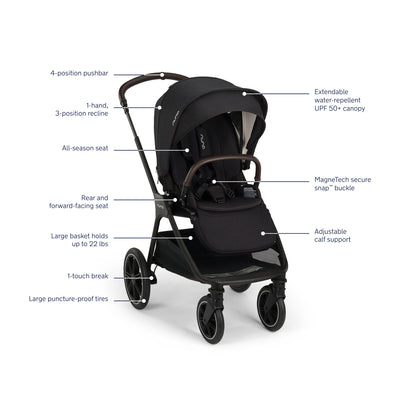 Nuna TRIV™ LX + PIPA™ Urbn Travel System in Caviar