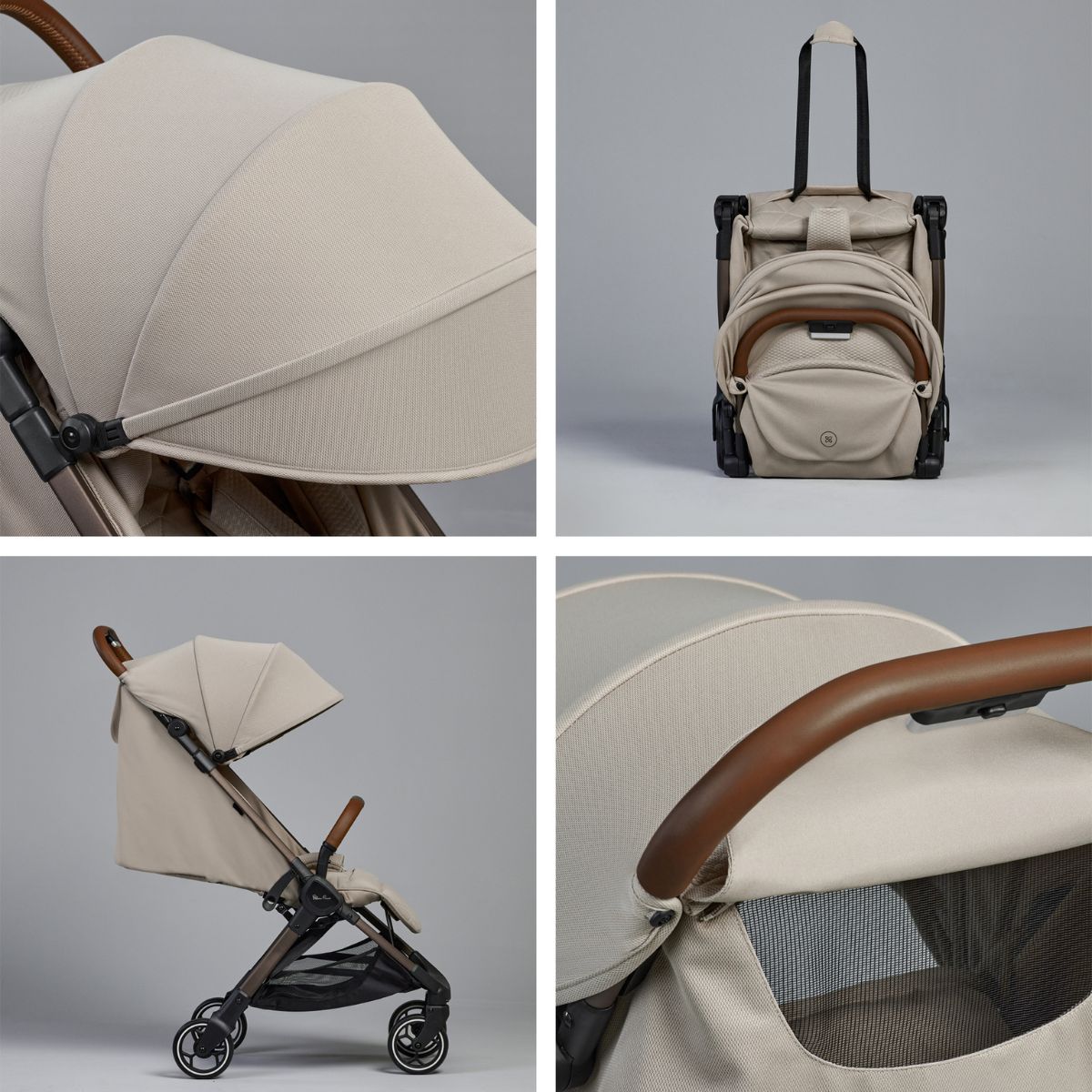 Silver Cross Clic Super Compact Stroller in Latte