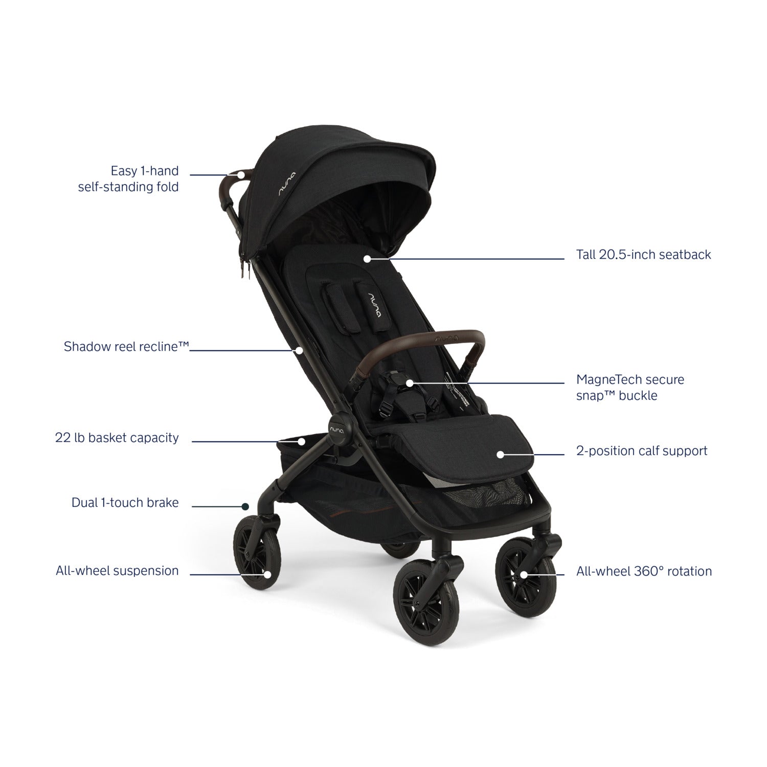 Nuna TRVL™ 360 Stroller + Travel Bag