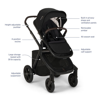 Nuna DEMI™ Icon Stroller in Caviar