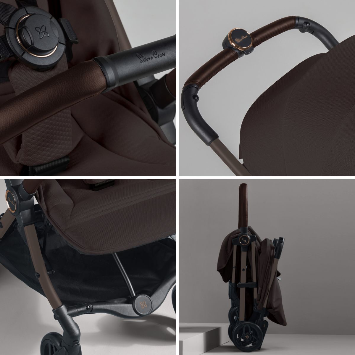 Silver Cross Jet 5 Super Compact Stroller in Ganache