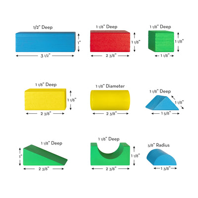 Melissa & Doug 100 Piece Wood Blocks Set