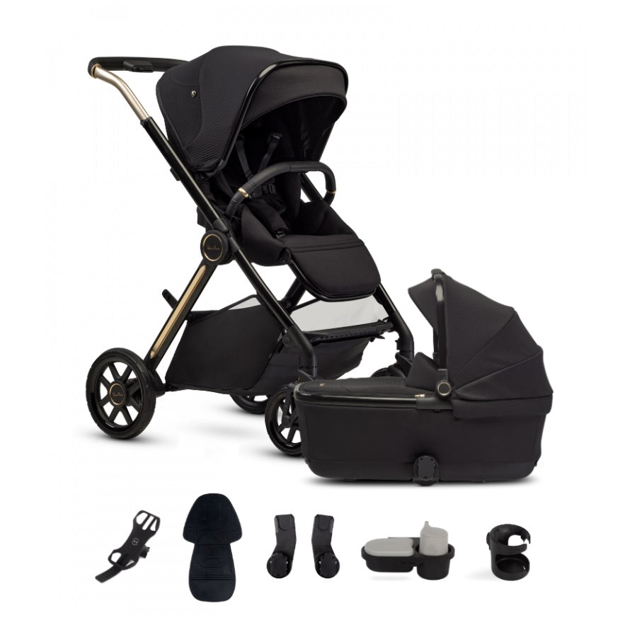 Silver Cross Reef 2 Stroller + Bassinet Accessory Bundle 2025 Edition in Espresso