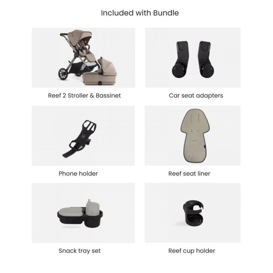 Silver Cross Reef 2 Stroller + Bassinet Accessory Bundle 2025 Edition