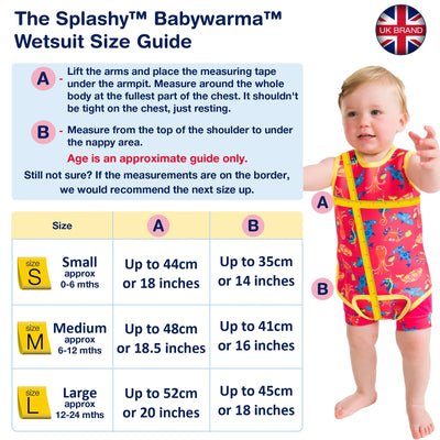 Konfidence Babywarma Wetsuit sizing