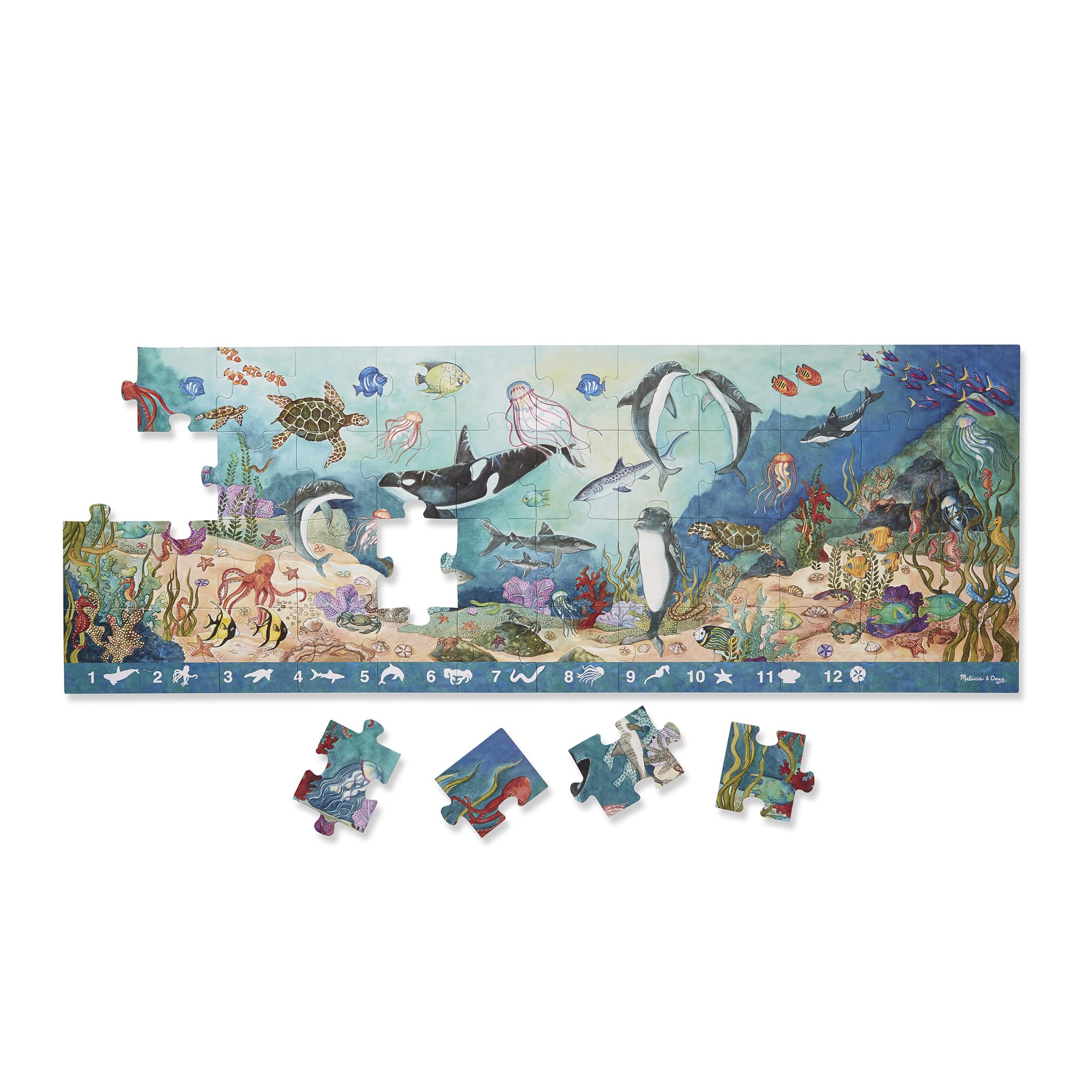Melissa & Doug Beneath the Waves Search & Find Floor Puzzle - 48 pieces