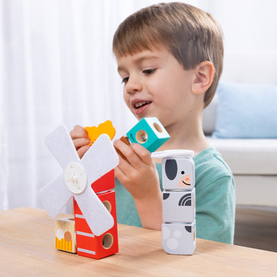 Melissa & Doug Blockables Farm Friends