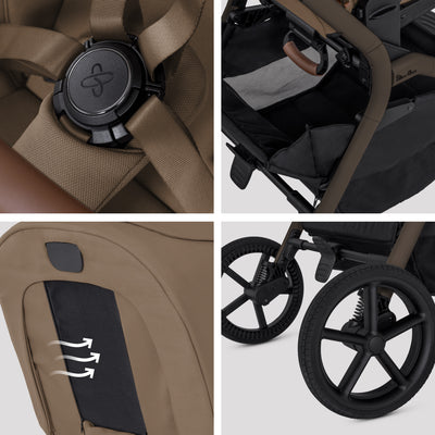 Silver Cross Breez Compact Stroller in Maple