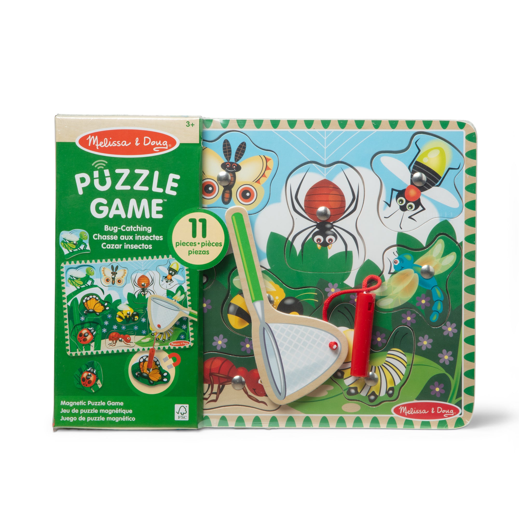 Melissa & Doug Bug-Catching Magnetic Puzzle Game - 10 Pieces