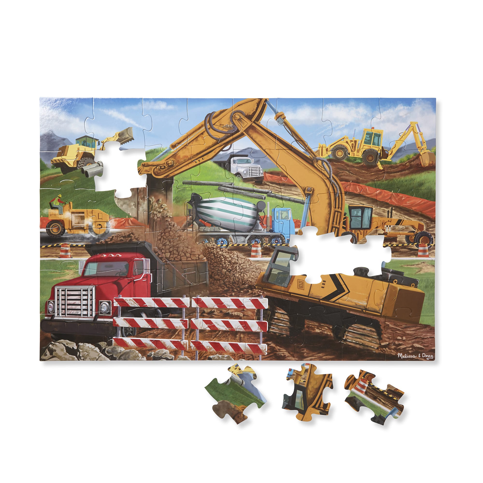 Melissa & Doug Building Site Floor Puzzle - 48 Pieces