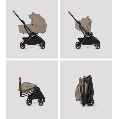 Silver Cross Nia Travel Stroller & Bassinet Bundle in Champagne