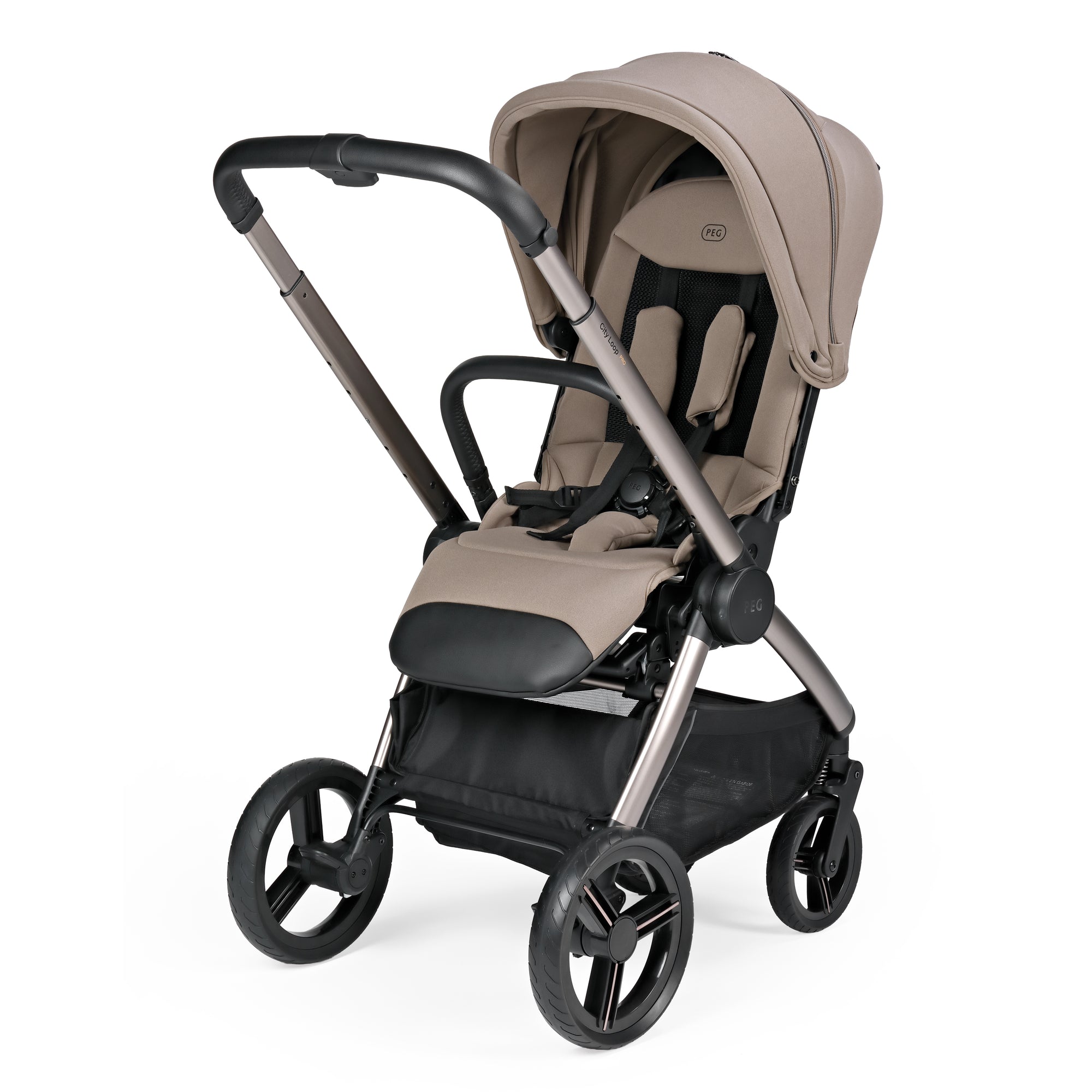 Peg Perego City Loop Pro Stroller in Pine Bark